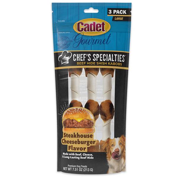 Photo of 3-Count Chef's Specialties Beef Hide Shish Kabob Dog Treats