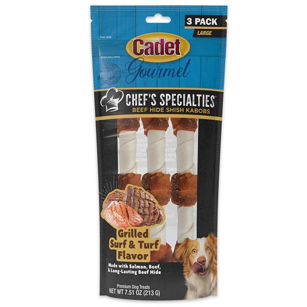Photo of 3-Count Chef's Specialties Beef Hide Shish Kabob Dog Treats