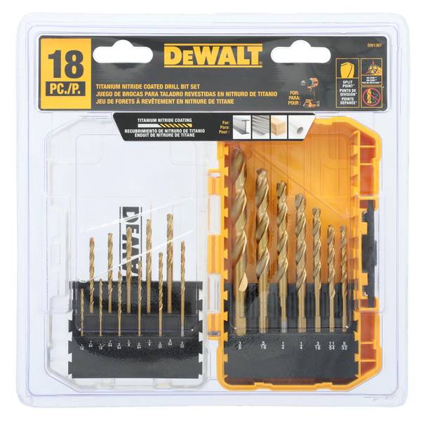 Photo of 18-Piece Titanium Nitride Drill Bit Set