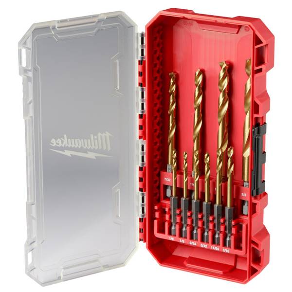 Photo of 10-Piece SHOCKWAVE Impact Duty RED HELIX Titanium Drill Bit Set