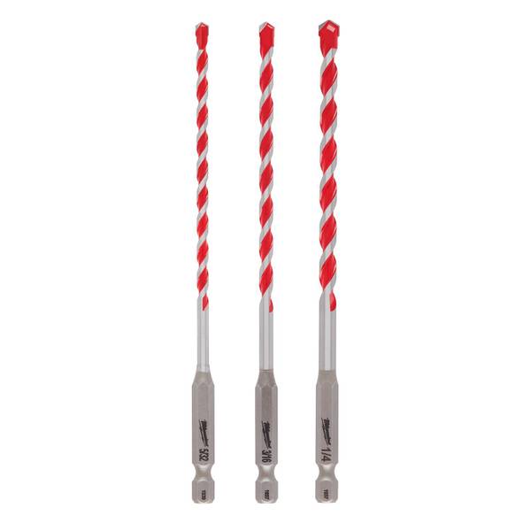 Photo of 3-Piece SHOCKWAVE Impact Duty Carbide Hammer Drill Bit Set