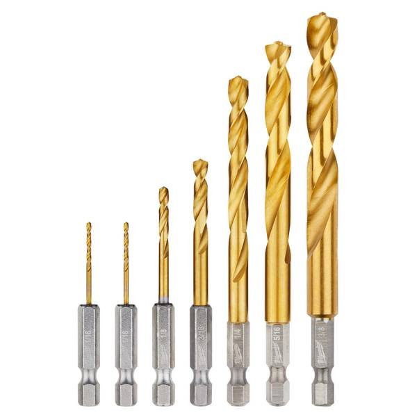 Photo of 7-Piece SHOCKWAVE Impact Duty RED HELIX Titanium Drill Bit Set