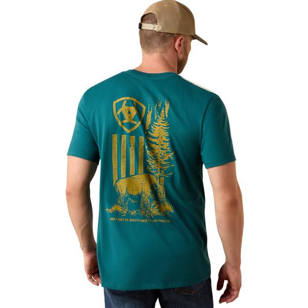 Photo of Men's Bison Wander Flag Classic Fit T-Shirt