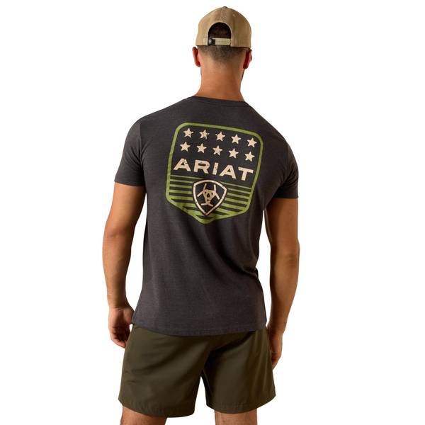 Photo of Men's Stripe Patriotic Badge T-Shirt