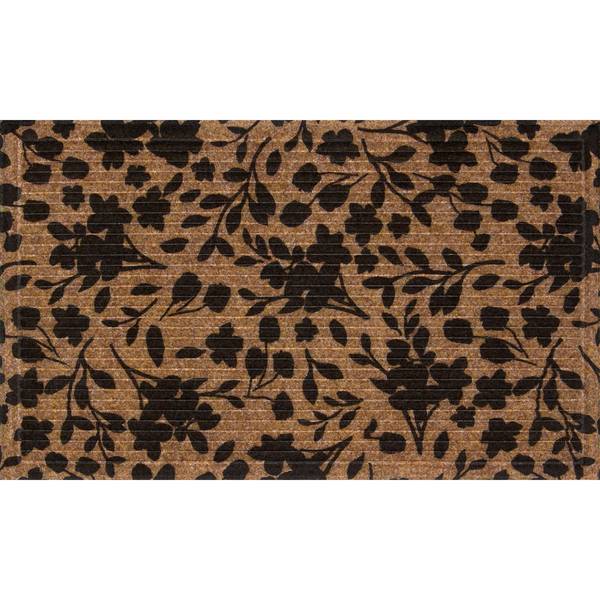 Photo of 18" x 30" Apache Mills Meadow Print Faux Coir Doormat