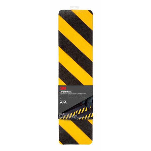 Photo of 6" x 2' Black/Yellow Safety-Walk Slip-Resistant Tread