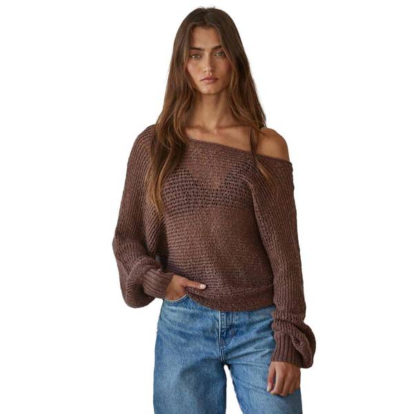 Photo of Women's Knit Crochet Long Sleeve Top