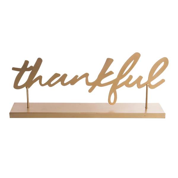 Photo of Metal Gold Thankful Decor