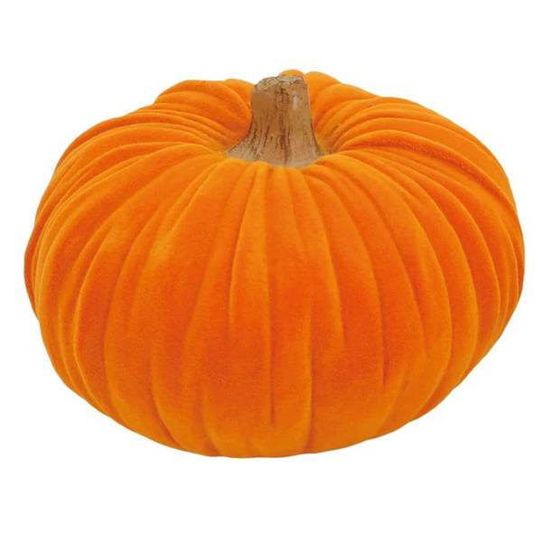 pom ジャックリン斑入り2個 Transpac Imports Inc. Resin Flocked Pumpkins, Assorted - TH02892