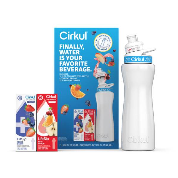 Photo of 22 oz White Stainless Steel Bottle Starter Kit