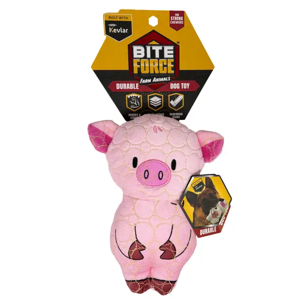 Bite Force Built with Kevlar Tough Plush Pig - BF1190 | Blain's