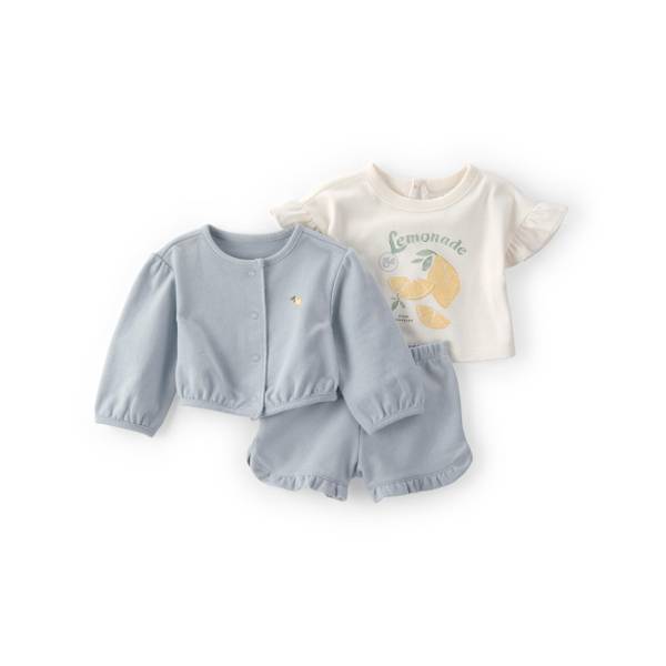 Photo of Infant Girl's 3-Piece Sleeveless Top and Short Set