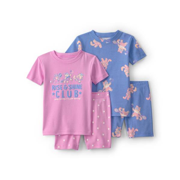 Photo of Toddler Boy's Cat 100% Cotton Short-Sleeve Snug Fit 4-Piece Pajama Set