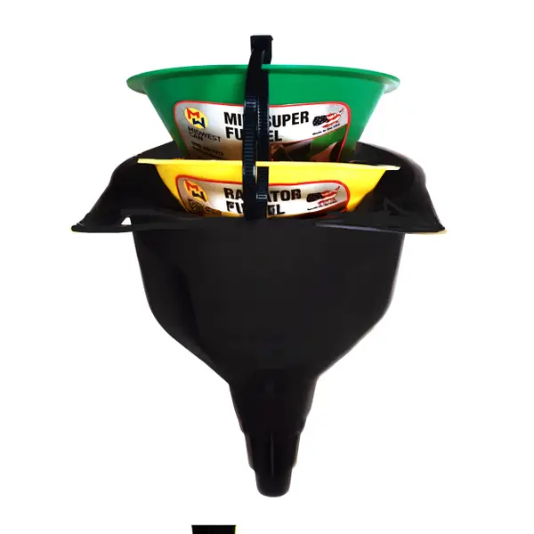 Midwest Can Company 3-Piece Super Trio Funnel Set - 3680 | Blain's