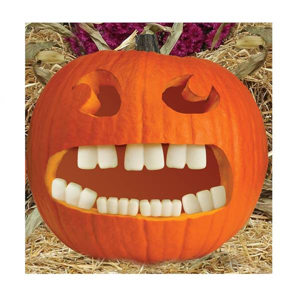Pumpkin Glow in the Dark Buck Teeth | Pumpkin Decorations