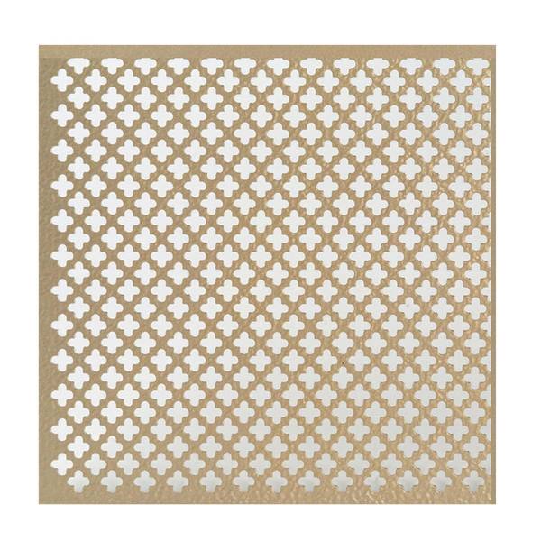 Photo of 36 in. x 36 in. x .020 in. Brass Aluminum Sheet Cloverleaf
