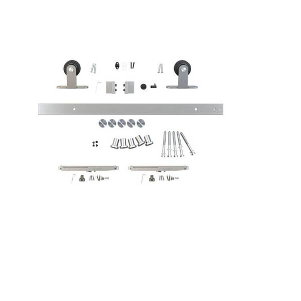 Photo of Classic Barndoor Kit with Soft Close- Satin Nickel