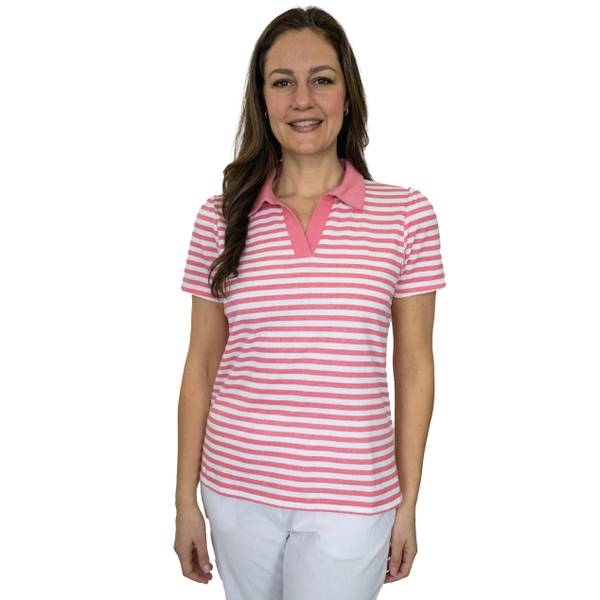 Photo of Women's Short Sleeve Slit Neck Polo