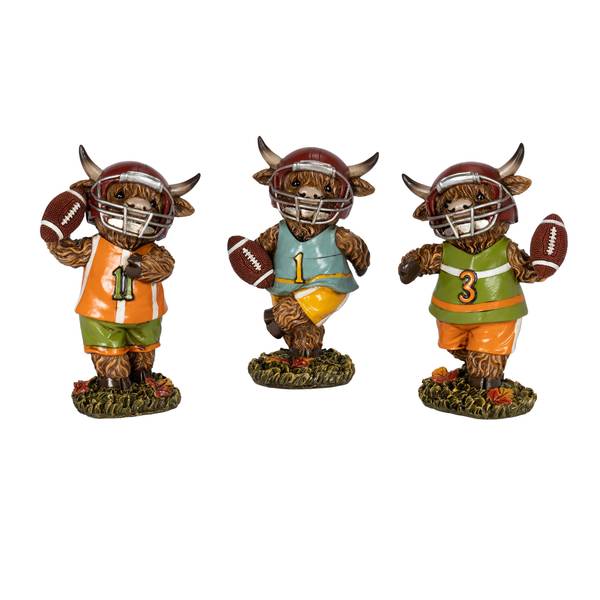 Photo of 6.1" Highland Cow Football Players, Assorted