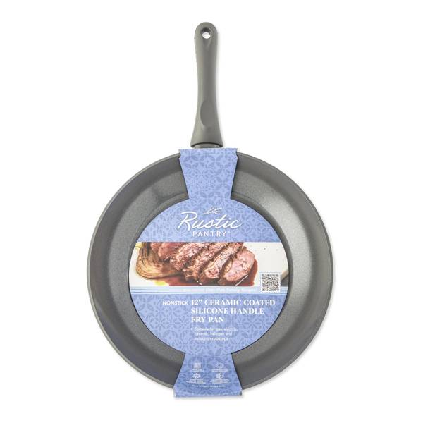 Photo of Nonstick 12" Ceramic Coated Silicone Handle Fry Pan