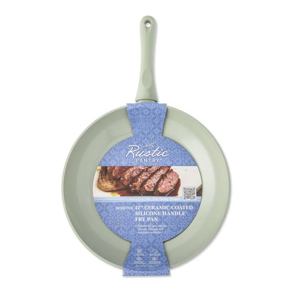 Photo of Nonstick 12" Ceramic Coated Silicone Handle Fry Pan