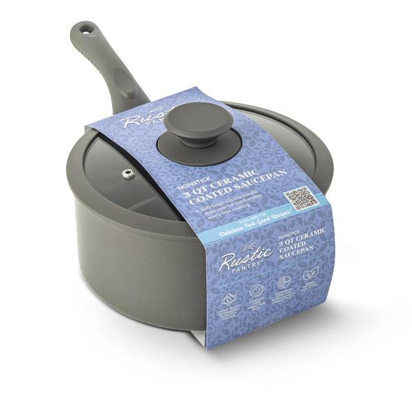 Photo of 3qt Milky Way Ceramic Coated Saucepan - Charcoal