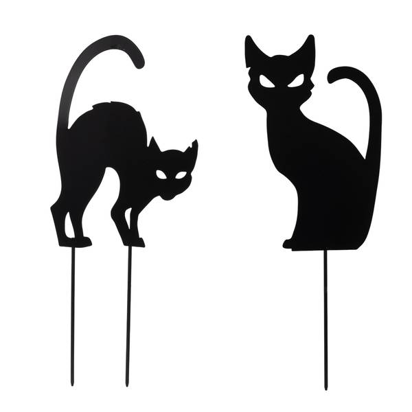 Photo of 20" Halloween Cat Silhouette Yard Stakes, Assorted