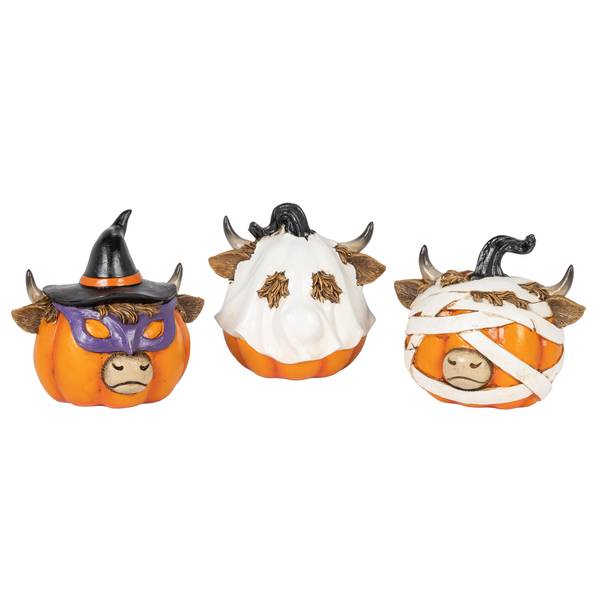 Photo of 4.61" Halloween Highland Cow Heads, Assorted