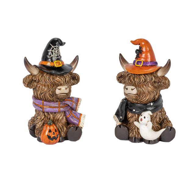 Photo of 5.12" Halloween Highland Cows, Assorted
