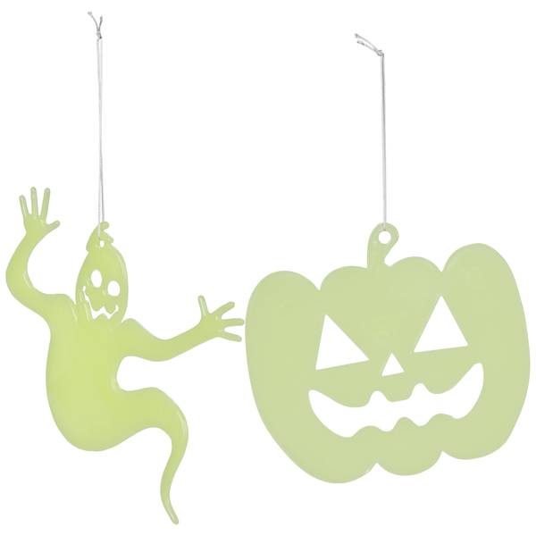 Photo of Glow Hanging Ghost & Pumpkins, Assorted
