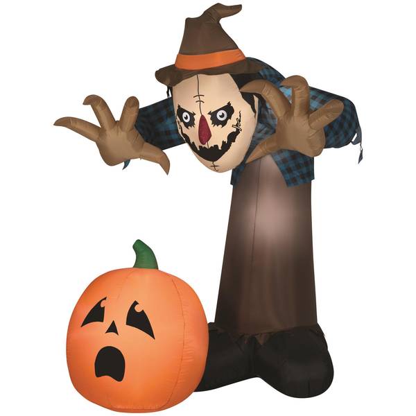 Photo of Gemmy 7.5' Reaching Hunched Scarecrow
