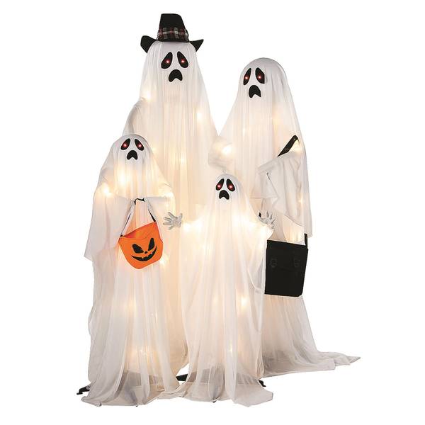 Photo of 5' Light Up Standing Ghost Family