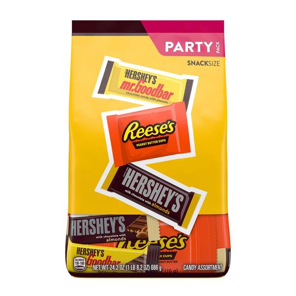 Photo of Hershey's and Reese's Nut Lovers Assorted Snack Size Chocolate 24.2oz Party Pack