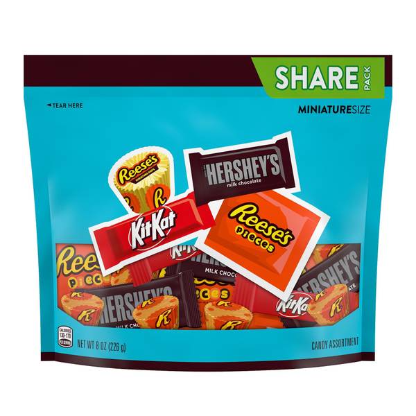 Photo of Hershey's, Kit Kat and Reese's Miniatures Assorted 8oz Share Pack
