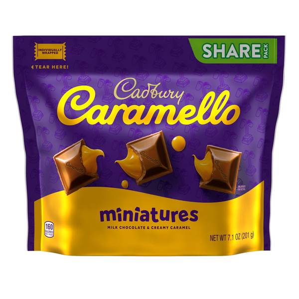 Photo of 7.1 oz CARAMELLO Miniatures Milk Chocolate Caramel Candy Share Pack