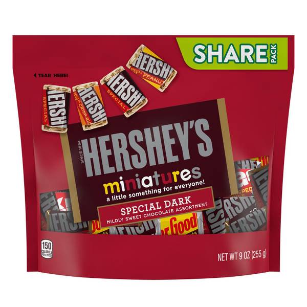 Photo of Hershey's Miniatures Special Dark Chocolate Assortment 9oz Share Pack