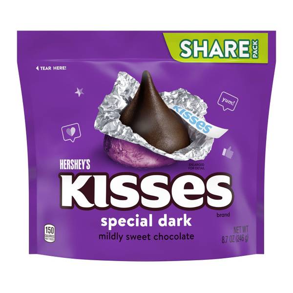 Photo of Hershey's Special Dark Mildly Sweet Chocolate Kisses 8.7oz Share Pack