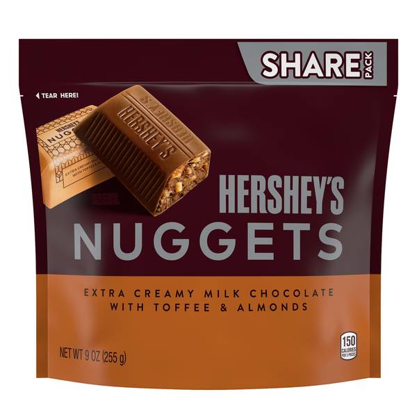 Photo of Hershey's Extra Creamy Milk Chocolate Almond Toffee Nuggets 9oz Share Pack