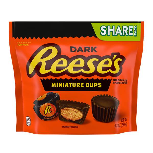 Photo of Reese's Miniatures Dark Chocolate Peanut Butter Cups 9.3oz Share Pack