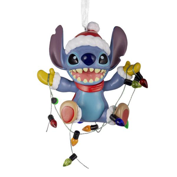 Hallmark Christmas Ornament Disney Stitch With Light String - Black