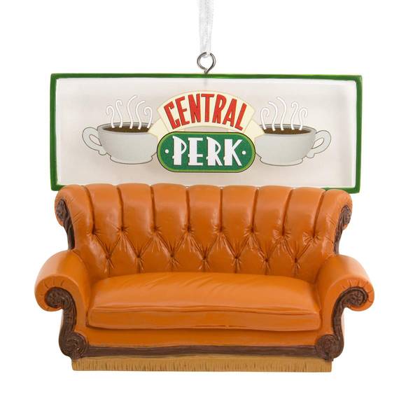 Orange Resin Central Perk Couch, 4.8", sold by At Home