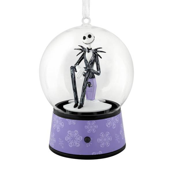 Hallmark Disney The Nightmare Before Christmas Jack Skellington Musical Snow Globe Ornament With Motion