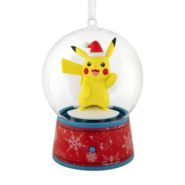 Hallmark Pokemon Pikachu Musical Snow Globe Christmas Ornament With Motion
