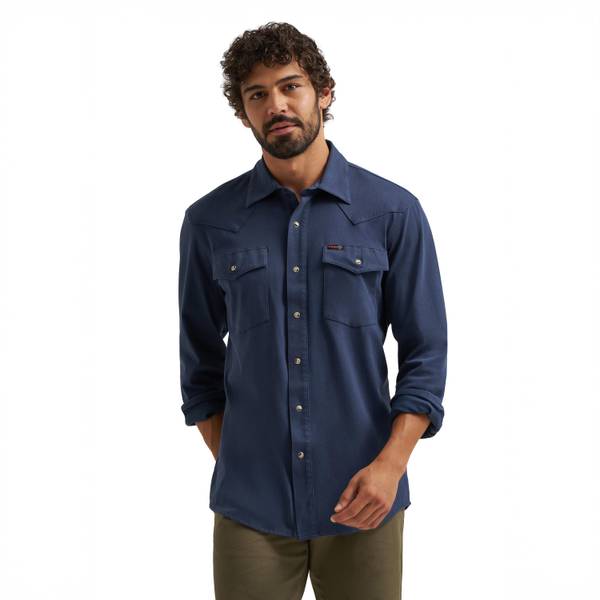 Wrangler Men's Retro Snap Button Long Sleeve Shirt