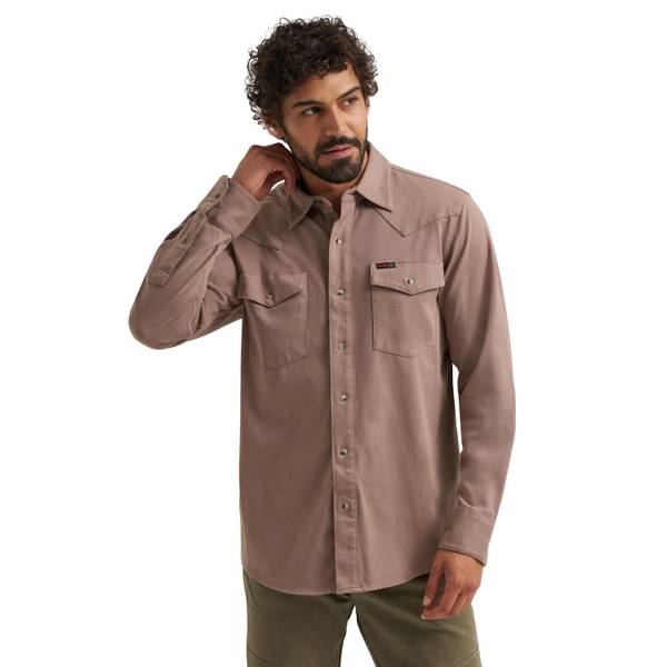 Wrangler Men's Retro Snap Button Long Sleeve Shirt
