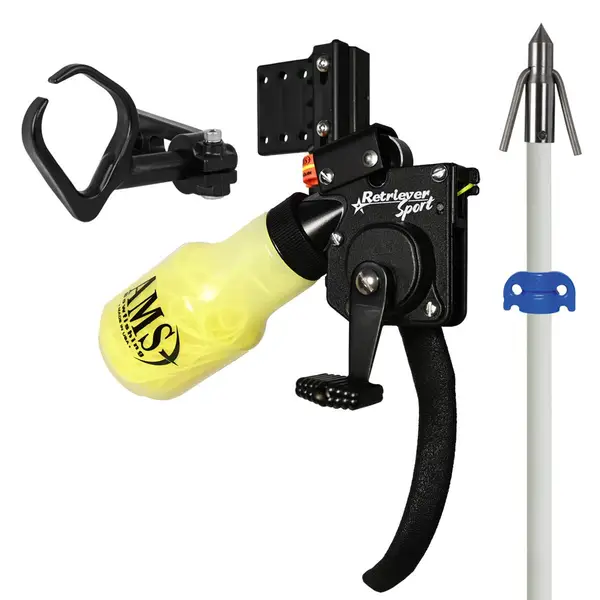 best bow fishing line for ams bottle reel Archery Bowfishing Tool Accessories Spincast Reel with 40m Fishing Rope Compound Bow Recurve Bow : Sports & Outdoors Kit Includes R/H AMS RETRIEVER TNT BOWFISHING