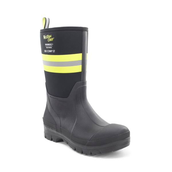 Western Chief Unisex 365 Composite Toe Service Stripe Neoprene Mid Cold Weather Boot - Black