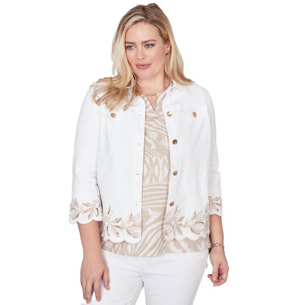 Photo of Women's Leaf Cut Out Shirt Jacket