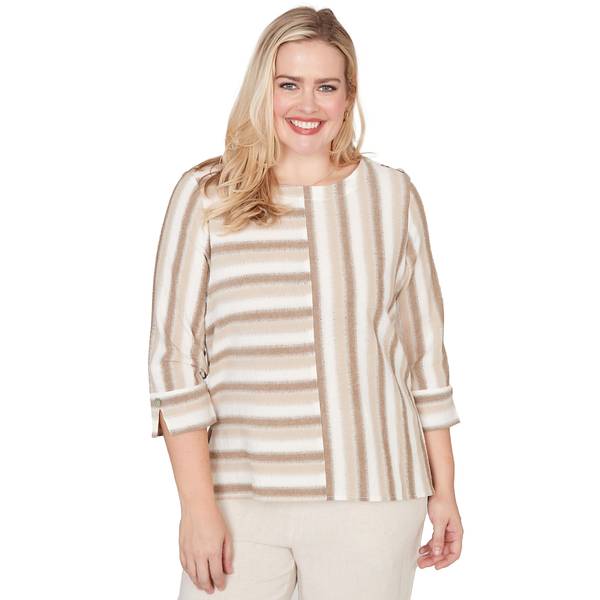 Photo of Women's Spliced Stripe Woven Top