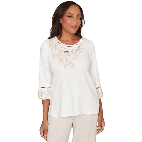 Photo of Women's Leaf Yoke Knit Top